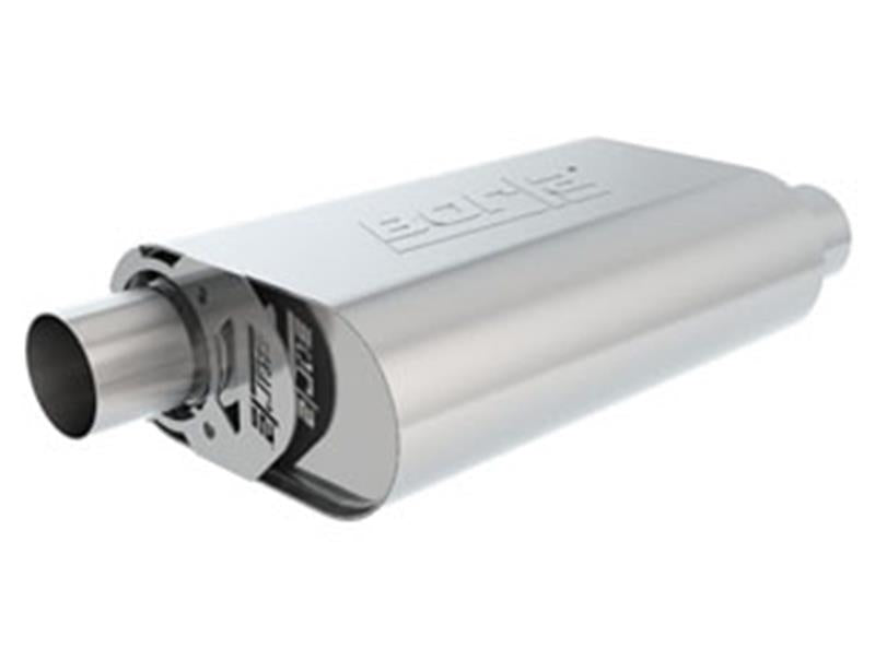 Borla 400846 CrateMuffler SBC 283/327/350 2.25 inch Offset In/Out 14in x 4.35in x 9in Oval S-Type Muffler - #400846