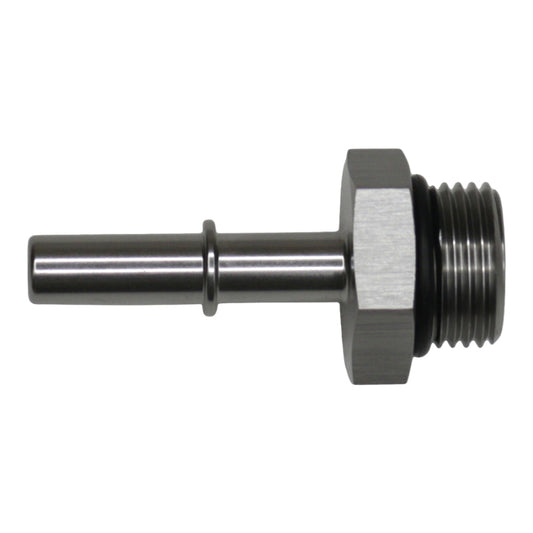 DeatschWerks 8AN ORB Male to 5/16in Male EFI Quick Connect Adapter - Anodized DW Titanium