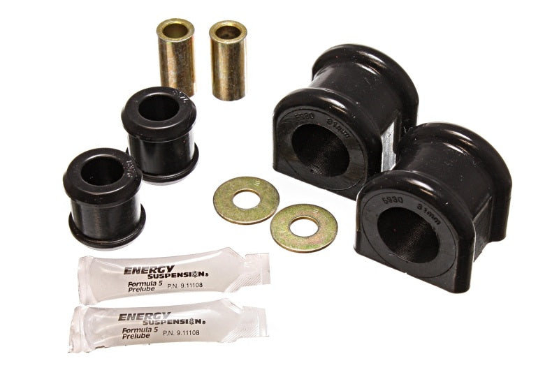 Energy Suspension for 07-11 Wrangler JK Black Front 31mm Bushing Set 2.5112G