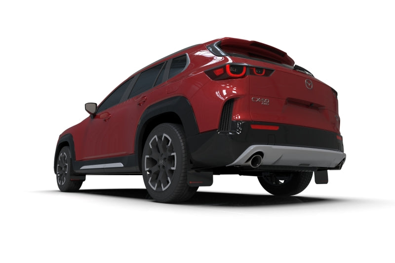 Rally Armor UR Mud Flaps - 2023-2025 Mazda CX-50 - Black/Grey Logo - #MF107-UR-BLK-GRY