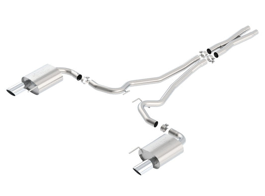 Borla 140591 Atak S Cat-Back 15-17 Ford Mustang GT 5.0L V8 MT/AT 2.5in pipe 4in tip - #140591
