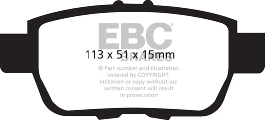 EBC 09-14 Acura TL 3.5 Yellowstuff Rear Brake Pads DP41754R
