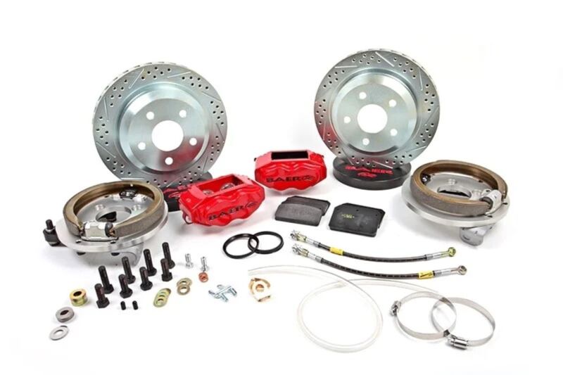 Baer Brakes Ford 8.8in C-Clip Rear Ends 12in SS4 Rear SDZ Brake Kit - Red — Fits Ford 8.8" C-Clip Rear Ends w/SN95 3.25" Axle Standoff