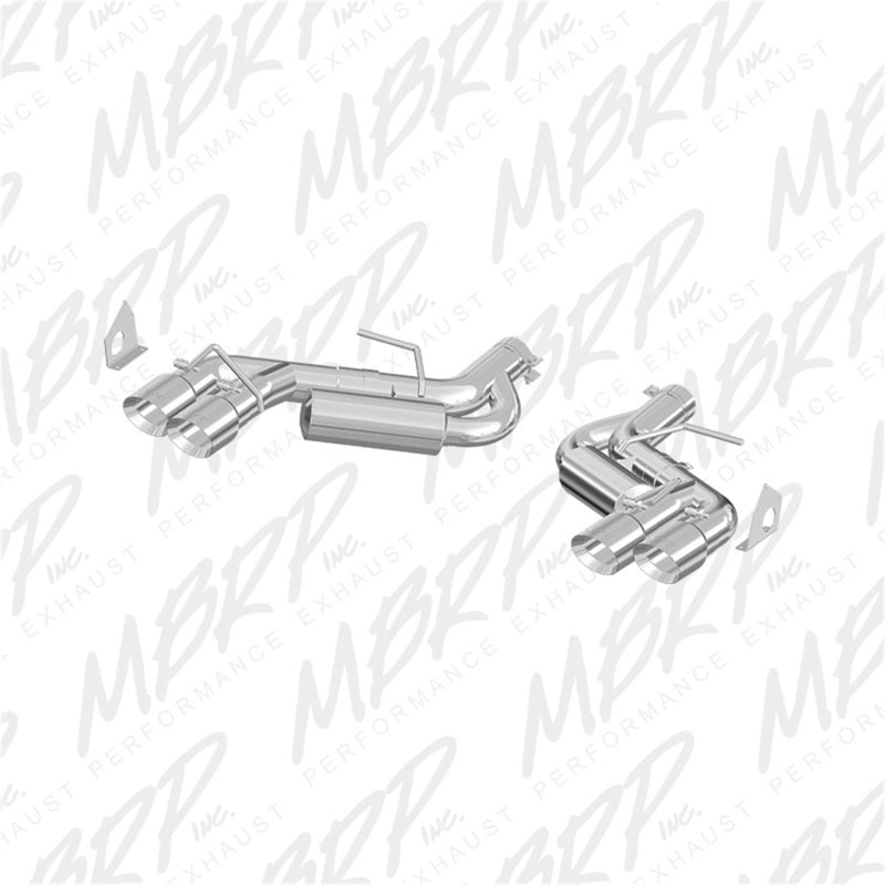 MBRP Camaro w/ NPP 3in Alum Race Dual Axle Back w/ 4in Quad Polished
