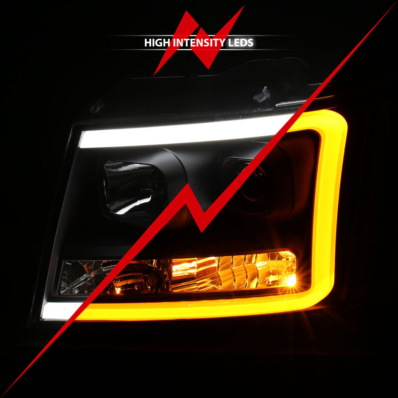 ANZO 2007-2014 Chevrolet Suburban 1500 LED Projector Headlights