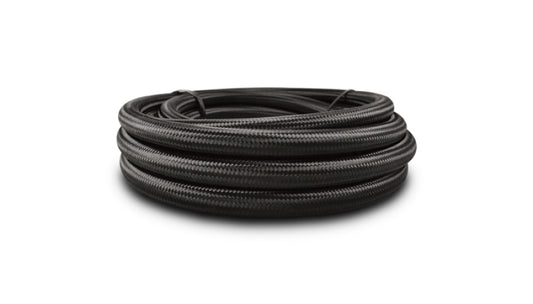 Vibrant -3 AN Black Nylon Braided Flex Hose w/PTFE Liner (20ft Roll)