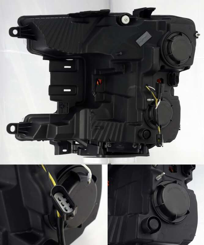AlphaRex 880176 18-20 Ford F-150 LUXX Style Projector Headlights Alpha Black w/Activation Light/DRL