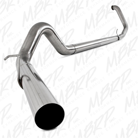 MBRP F-250/350 4in Turbo Back Single No Muffler T409 SLM Series Exhaust