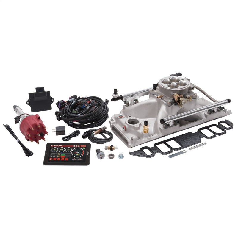 Edelbrock 35850 Pro Flo 4 EFI System Sequential Port BBC Rectangular Port 625 Max HP 35lb/hr Satin