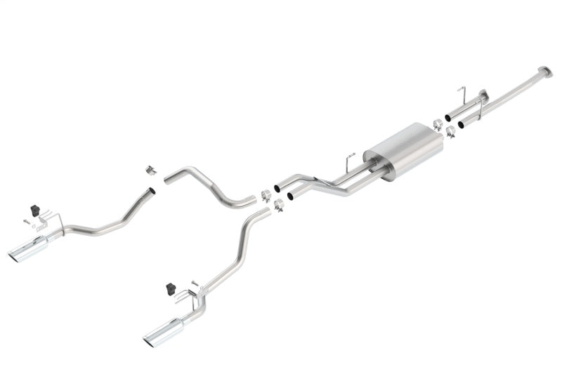 Borla 140638 14-15 Toyota Tundra 4.6L/5.7L Crew Max SB DC SB Touring Cat Back Exhaust Dual Split Rear Exit - #140638