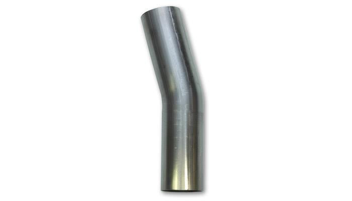 Vibrant 3in O.D. T304 SS 15 deg Mandrel Bend 5in x 5in leg lengths