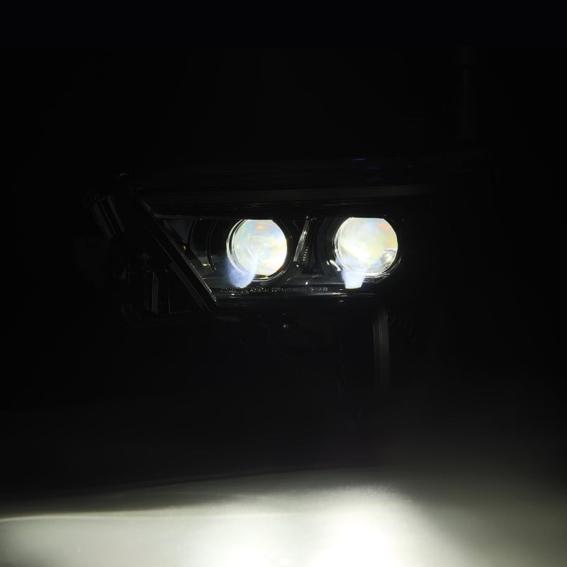 AlphaRex 880873 22-23 Toyota Tundra LUXX-Series Headlights Alpha-Black w/Amber DRL - Req 810029 OR 810030