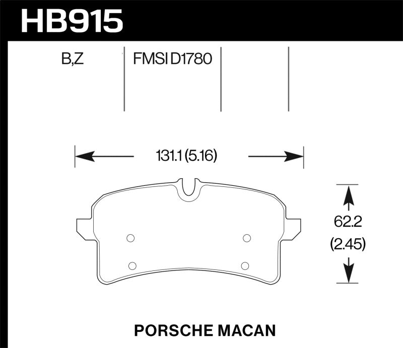 Hawk Performance HB915B.664 HPS 5.0 Street Brake Pads