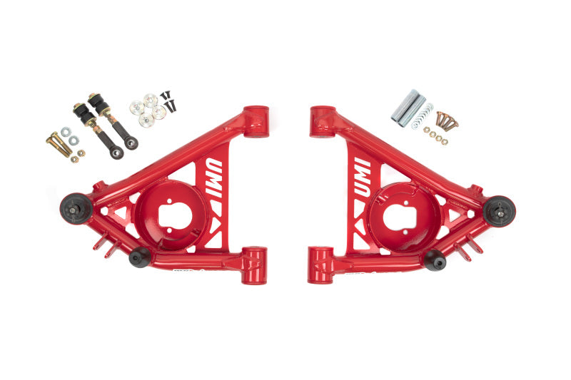 UMI Performance 3031-R Front Lower A-Arms Polyurethane Red for 1978-1988 G-Body