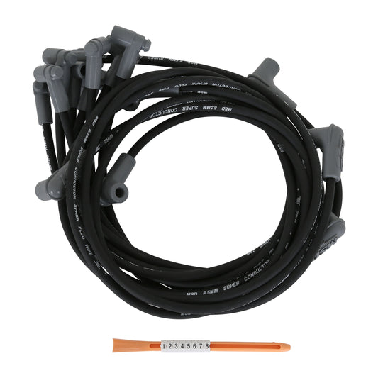 MSD 31763 Black Super Conductor for Corvette, 305, 350 HEI