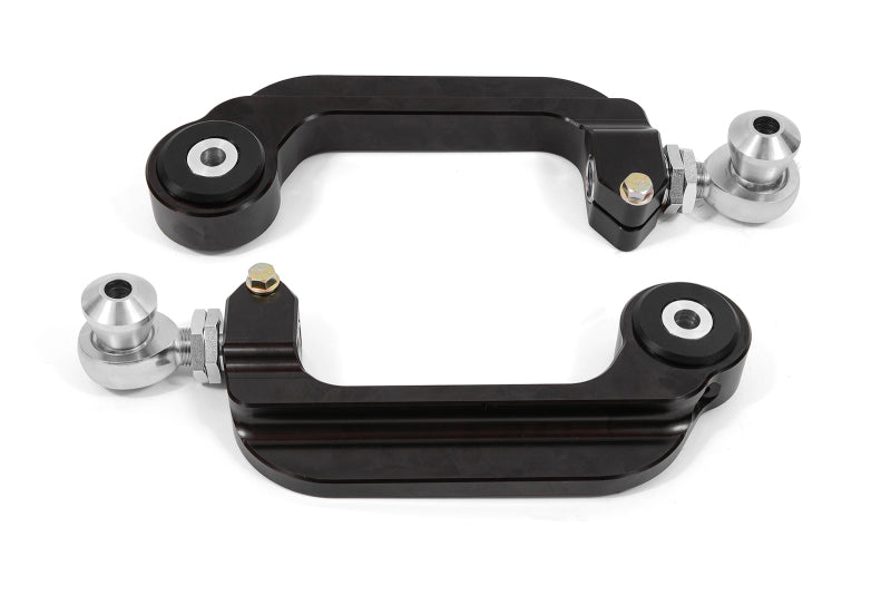 BMR 15-26 S550 Mustang Billet Aluminum Camber Links Adjustable (Delrin/Rod ends) - Black Anodized