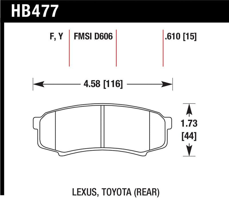Hawk Performance HB477F.610 HPS Performance Street Brake Pads