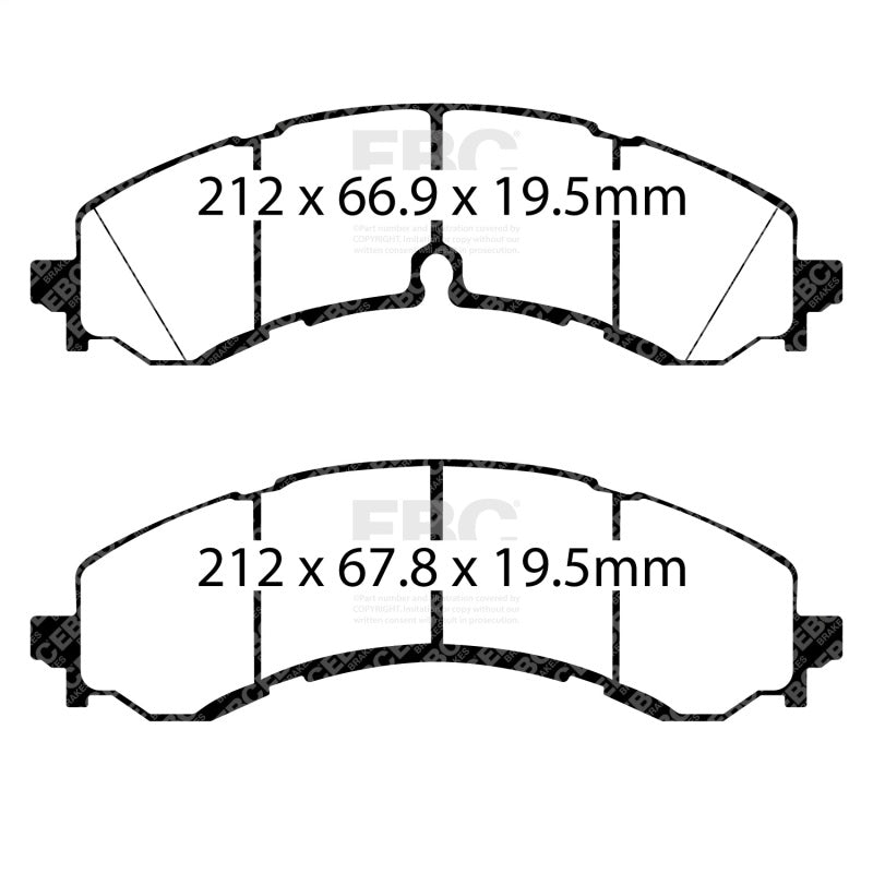 EBC 2019-2027 Chevrolet Silverado 2500 (2WD) Yellowstuff Front Brake Pads DP43126R