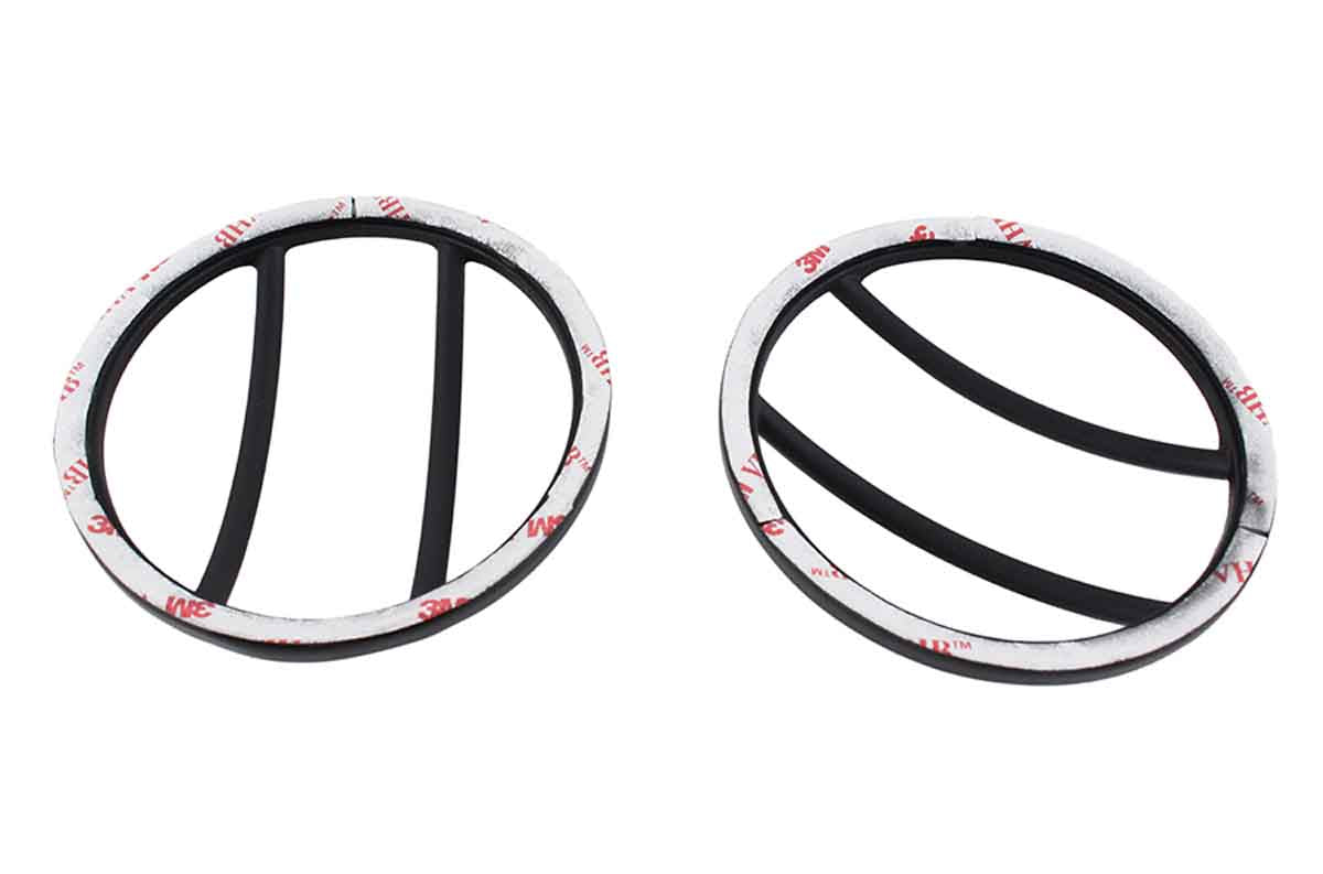 Kentrol 50009 Front Marker Covers Pair for 2007-2018 Jeep Wrangler JK - Powdercoat Black