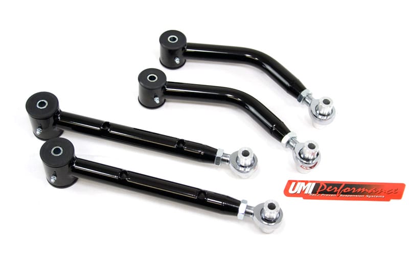 UMI Performance 501619-B Adjustable Upper and Lower Control Arm Kit Black