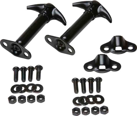 Kentrol 50401 Hood Catch Pair for 1955-1995 Jeep CJ Wrangler YJ - Powdercoat Black
