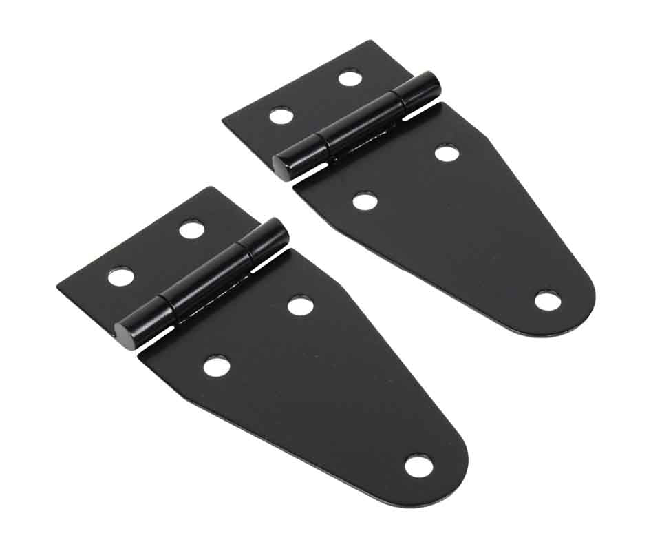 Kentrol 50402 Hood Hinge Pair for 1976-1995 Jeep CJ Wrangler YJ - Powdercoat Black