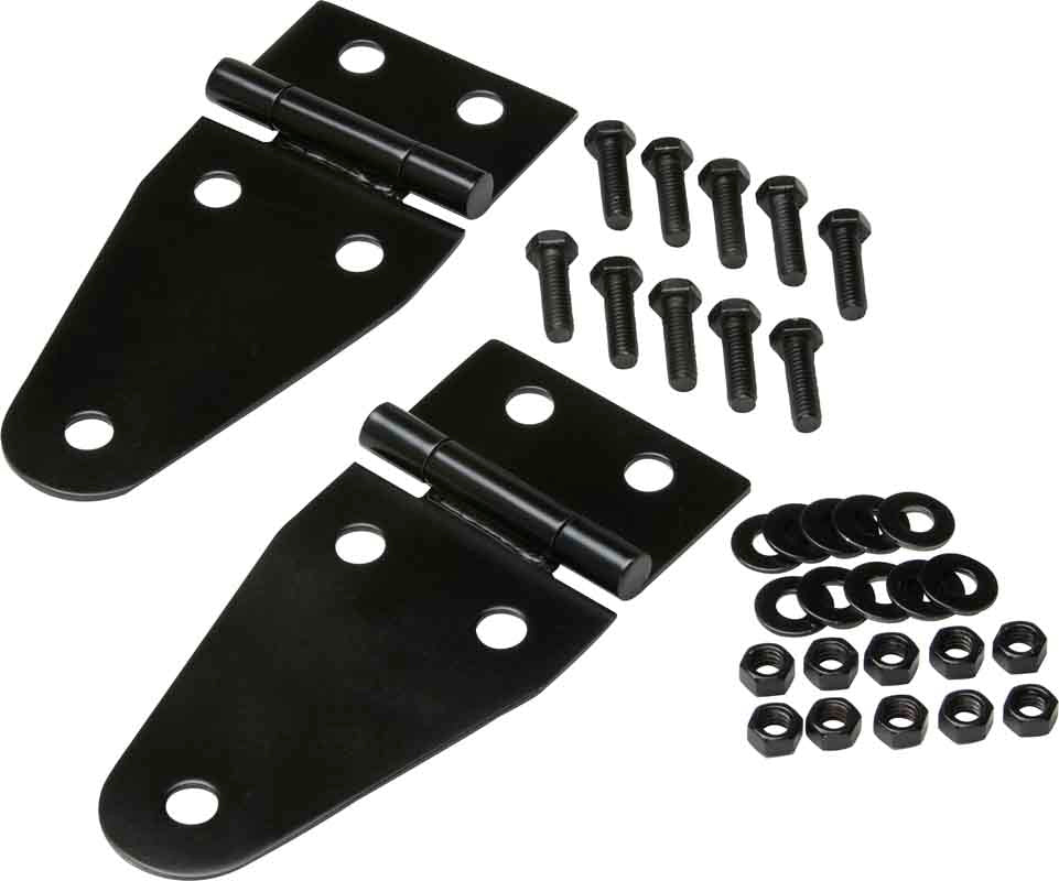 Kentrol 50402 Hood Hinge Pair for 1976-1995 Jeep CJ Wrangler YJ - Powdercoat Black