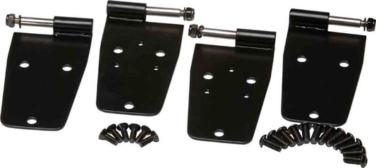 Kentrol 50420 Hardtop Door Hinge Set 4 Piece for 1976-1993 Jeep CJ Wrangler YJ - Powdercoat Black