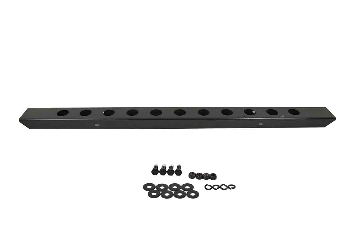 Kentrol 50429 54in Front Bumper with License Plate Holes for 1955-1986 Jeep CJ5 CJ7 CJ8 - Powdercoat Black