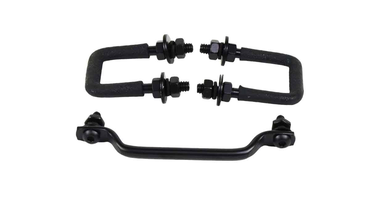 Kentrol 50570 Hood Kit with TJ Style Catch for 1978-1995 Jeep CJ Wrangler YJ - Powdercoat Black
