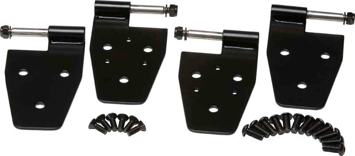 Kentrol 50441 Half Door Hinge Set 4 Piece for 1987-1995 Jeep Wrangler YJ - Powdercoat Black