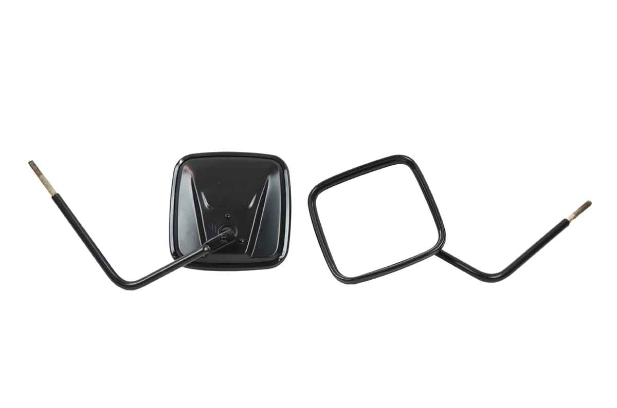Kentrol 50443 Side Mirrors Pair for 1976-2026 Jeep CJ Wrangler YJ TJ LJ JK JL Gladiator - Powdercoat Black