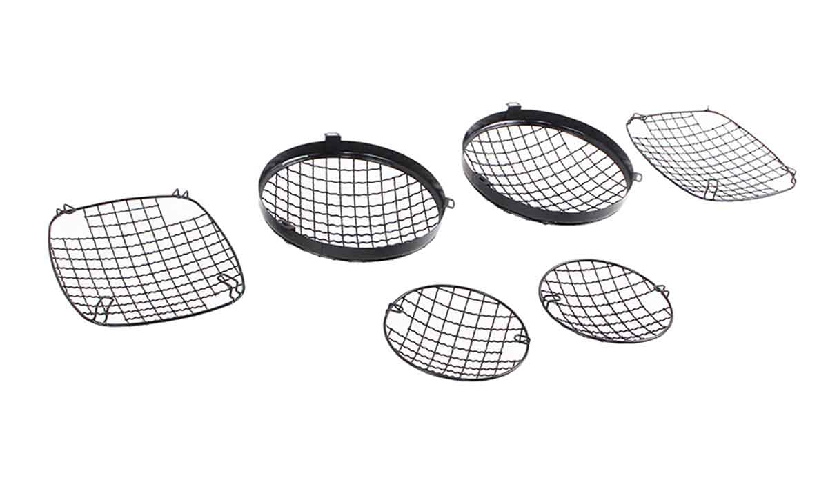 Kentrol 50465 Wire Mesh Light Guard Set 6 Piece for 1976-1986 Jeep CJ5 CJ7 CJ8 - Powdercoat Black