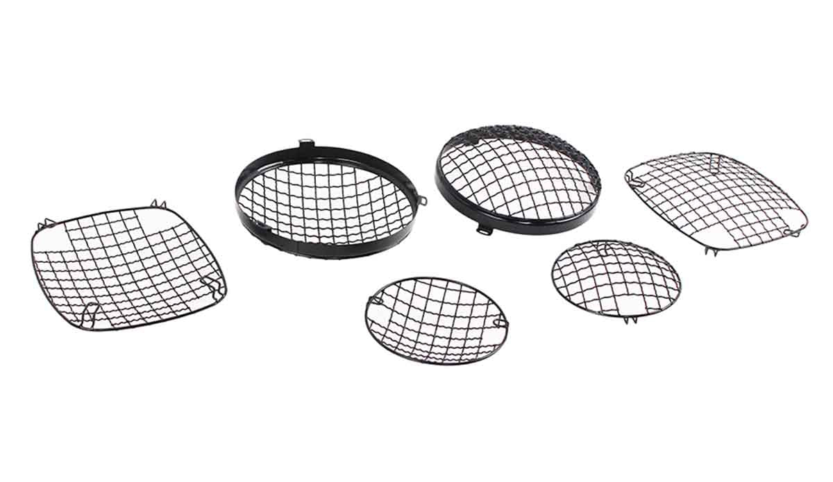 Kentrol 50465 Wire Mesh Light Guard Set 6 Piece for 1976-1986 Jeep CJ5 CJ7 CJ8 - Powdercoat Black