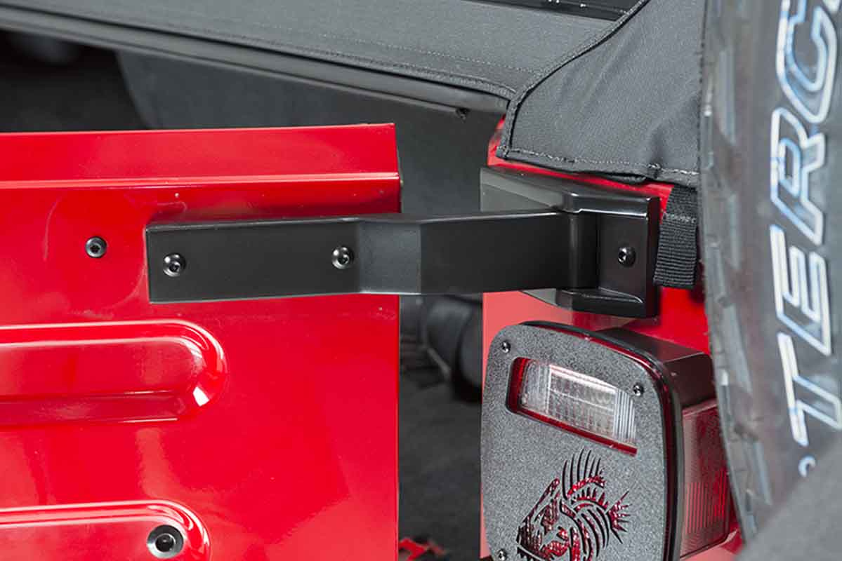 Kentrol 50478 Tailgate Hinge Pair for 1997-2006 Jeep Wrangler TJ LJ - Powdercoat Black