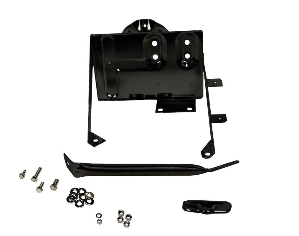 Kentrol 50498 Battery Tray with Support Arm for 1976-1986 Jeep CJ5 CJ7 CJ8 - Powdercoat Black