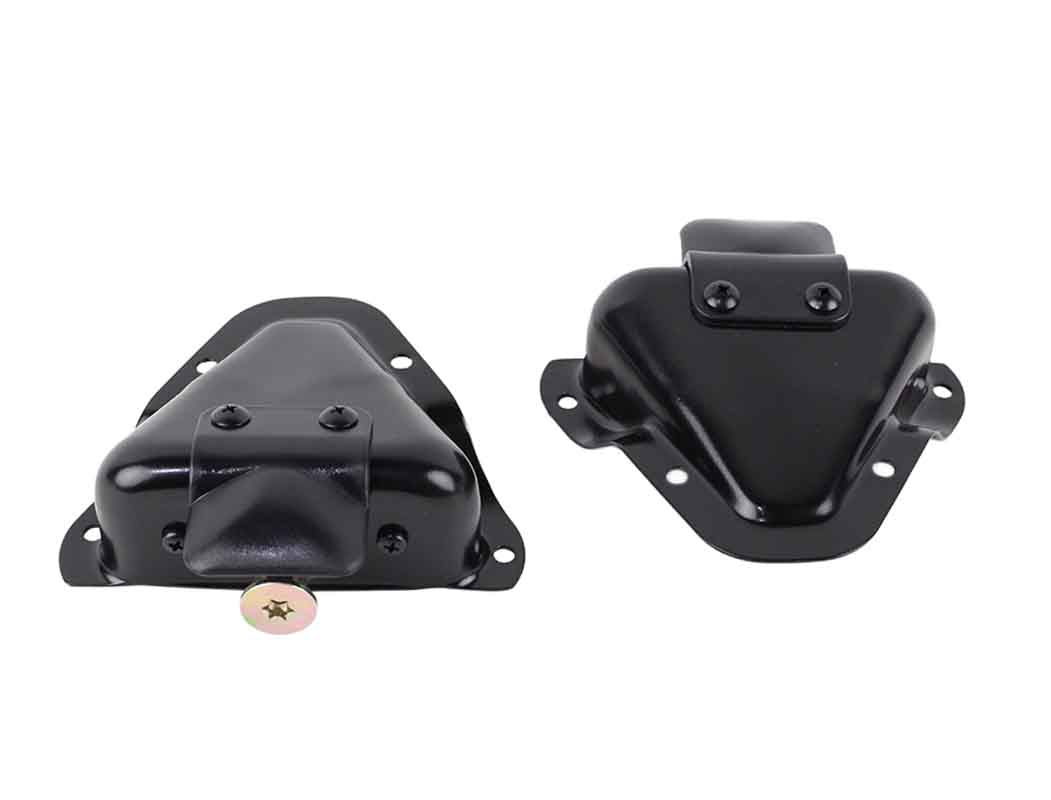 Kentrol 50513 Interior Door Latch Brackets Pair for 1981-1995 Jeep CJ Wrangler YJ - Powdercoat Black