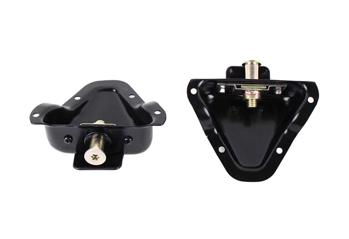 Kentrol 50513 Interior Door Latch Brackets Pair for 1981-1995 Jeep CJ Wrangler YJ - Powdercoat Black