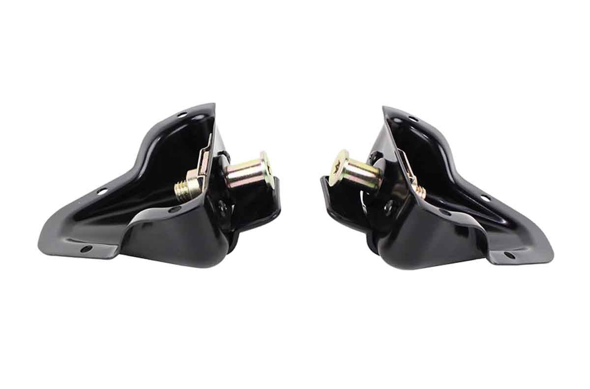 Kentrol 50513 Interior Door Latch Brackets Pair for 1981-1995 Jeep CJ Wrangler YJ - Powdercoat Black