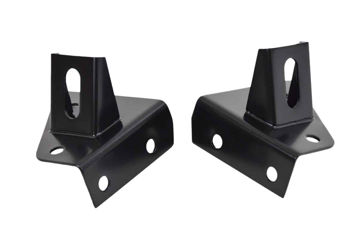 Kentrol 50531 A-Pillar Light Brackets Pair for 1955-1995 Jeep CJ Wrangler YJ - Powdercoat Black