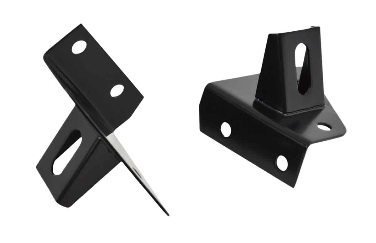 Kentrol 50531 A-Pillar Light Brackets Pair for 1955-1995 Jeep CJ Wrangler YJ - Powdercoat Black