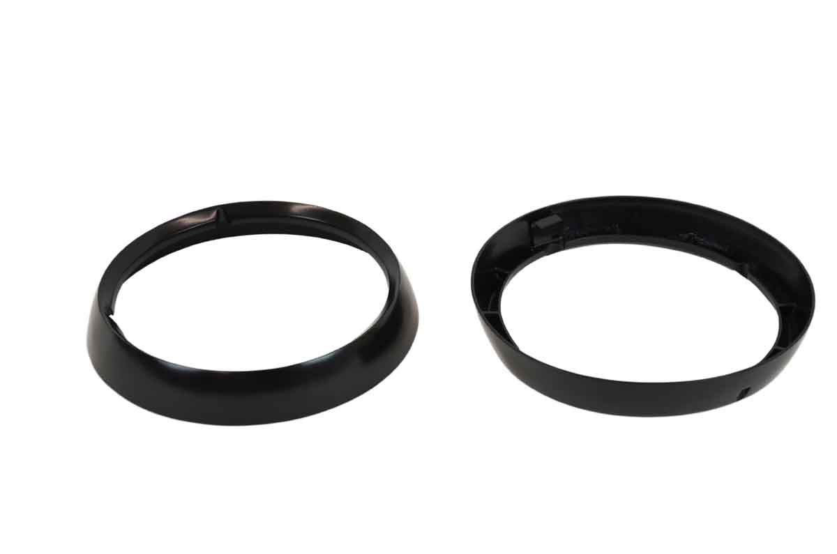 Kentrol 50537 Headlight Bezels Pair for 1972-1986 Jeep CJ5 CJ7 CJ8 - Powdercoat Black