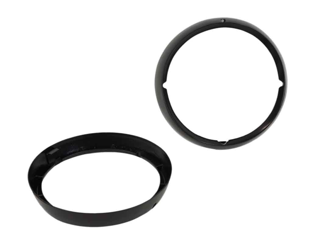 Kentrol 50537 Headlight Bezels Pair for 1972-1986 Jeep CJ5 CJ7 CJ8 - Powdercoat Black