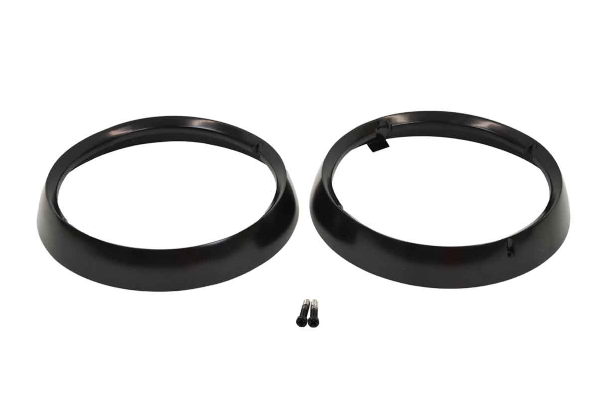 Kentrol 50537 Headlight Bezels Pair for 1972-1986 Jeep CJ5 CJ7 CJ8 - Powdercoat Black