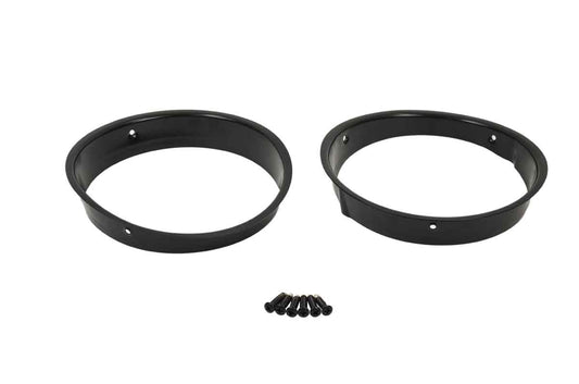 Kentrol 50543 Headlight Bezels Pair for 1997-2006 Jeep Wrangler TJ LJ - Powdercoat Black