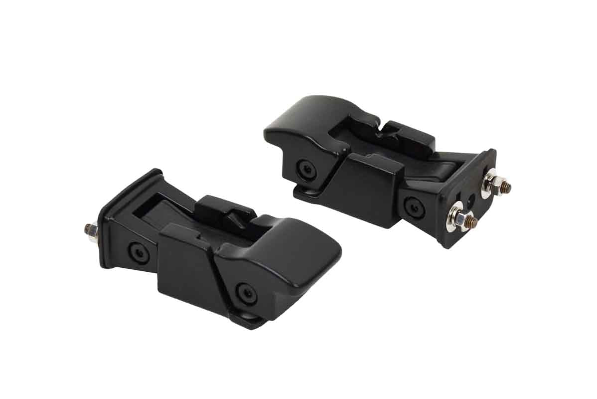 Kentrol 50563 Hood Catch Pair TJ Style for 1955-1995 Jeep CJ Wrangler YJ - Powdercoat Black
