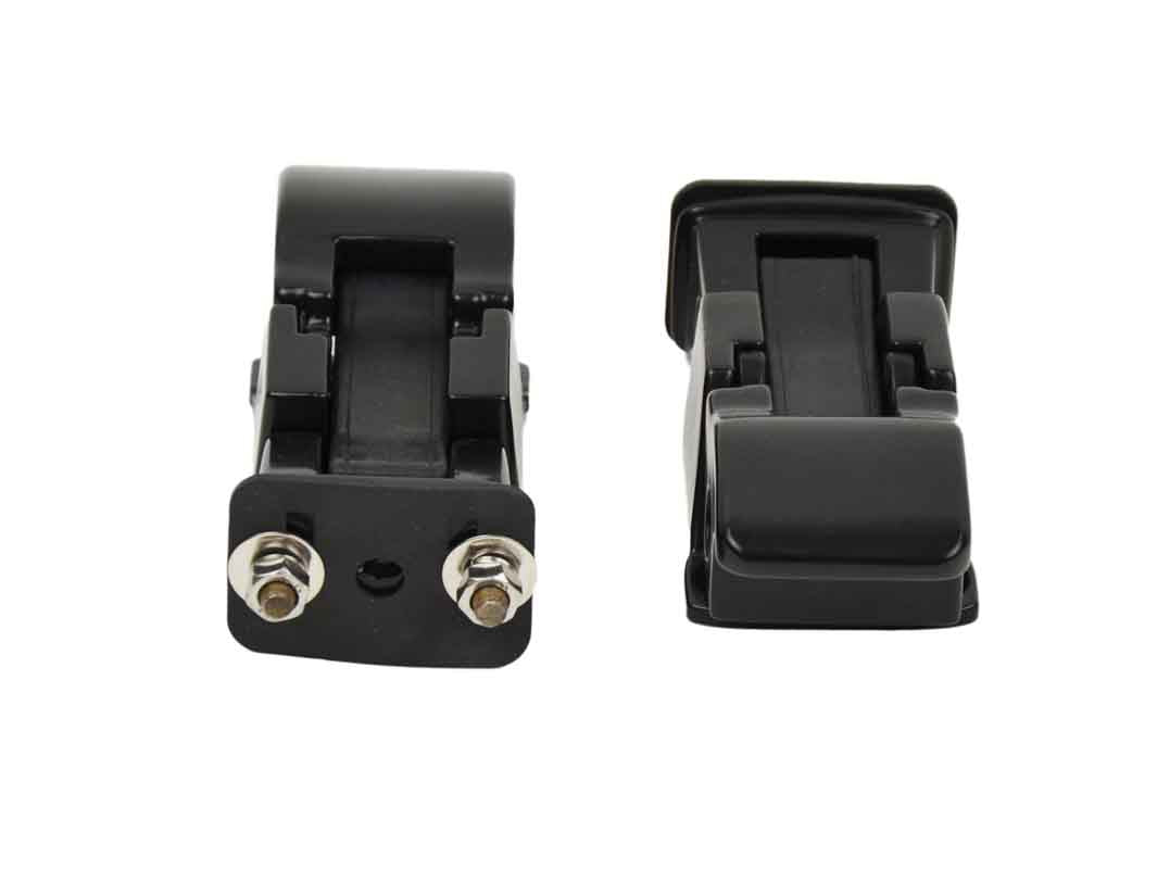 Kentrol 50563 Hood Catch Pair TJ Style for 1955-1995 Jeep CJ Wrangler YJ - Powdercoat Black