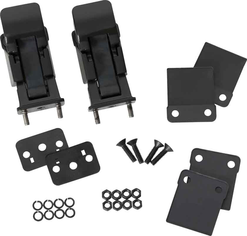 Kentrol 50563 Hood Catch Pair TJ Style for 1955-1995 Jeep CJ Wrangler YJ - Powdercoat Black