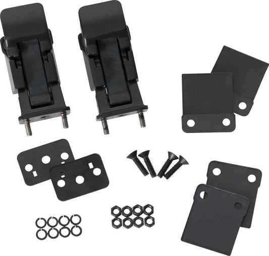 Kentrol 50563 Hood Catch Pair TJ Style for 1955-1995 Jeep CJ Wrangler YJ - Powdercoat Black