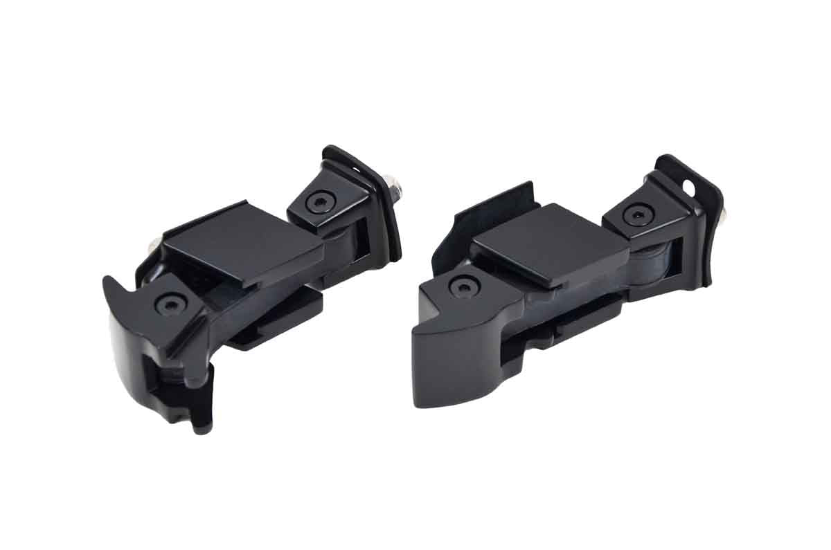 Kentrol 50571 Hood Catch Pair for 2007-2018 Jeep Wrangler JK - Powdercoat Black